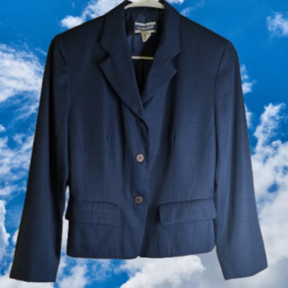 Pendleton 8 Button Front Lined Blue Polyester Ble… - image 1